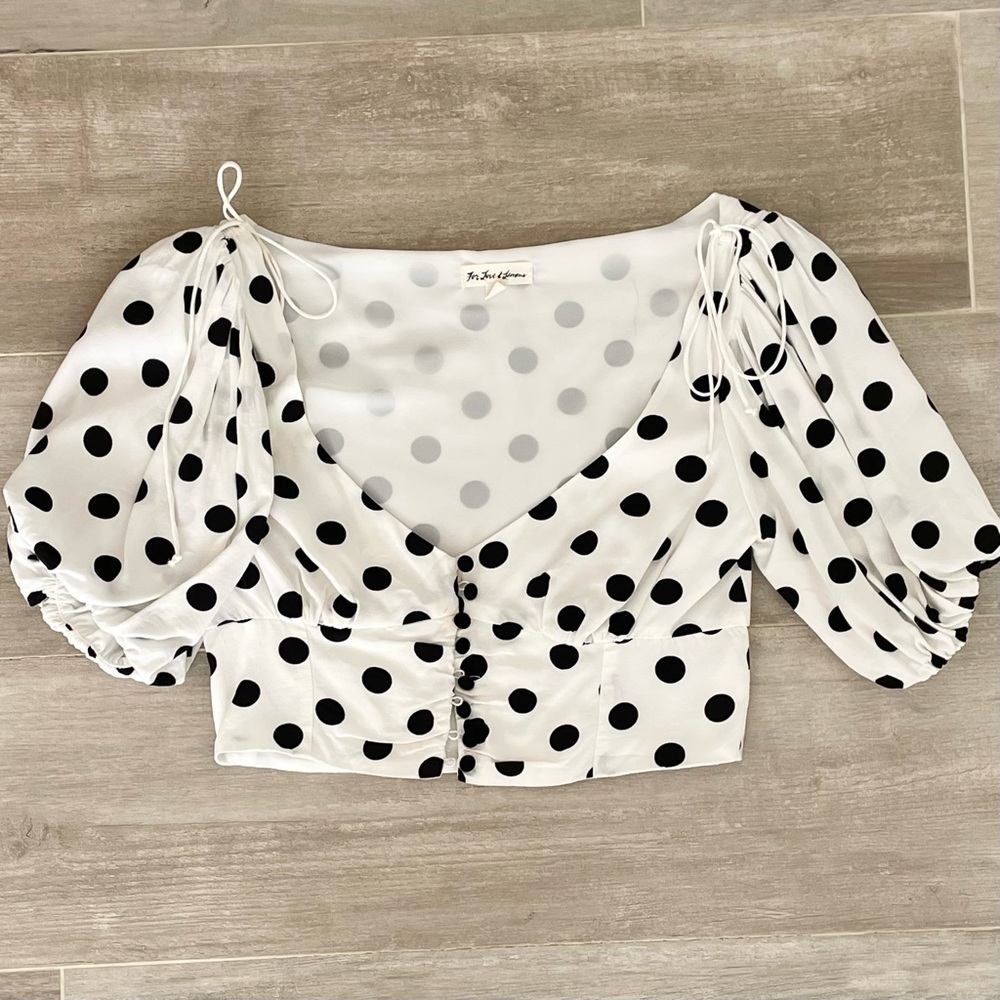For Love & Lemons polka dot bustier